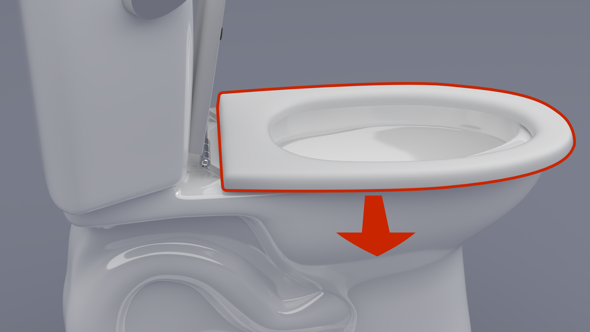 Stabilized Toilet Seat